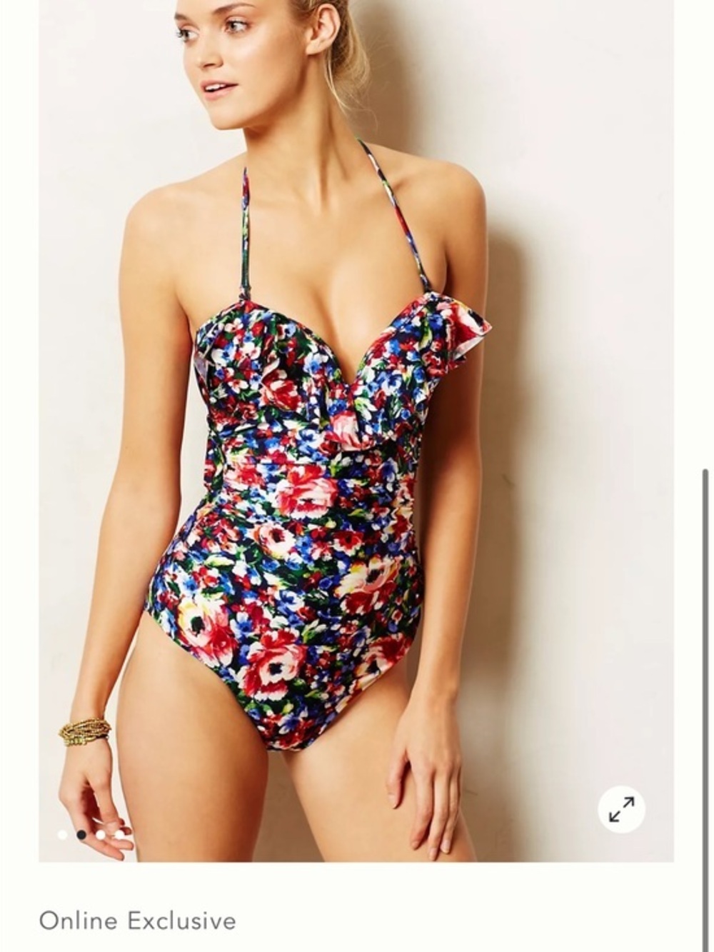 Zimmerman Ruffle Maillot One Piece Swimsuit Floral Multicolor